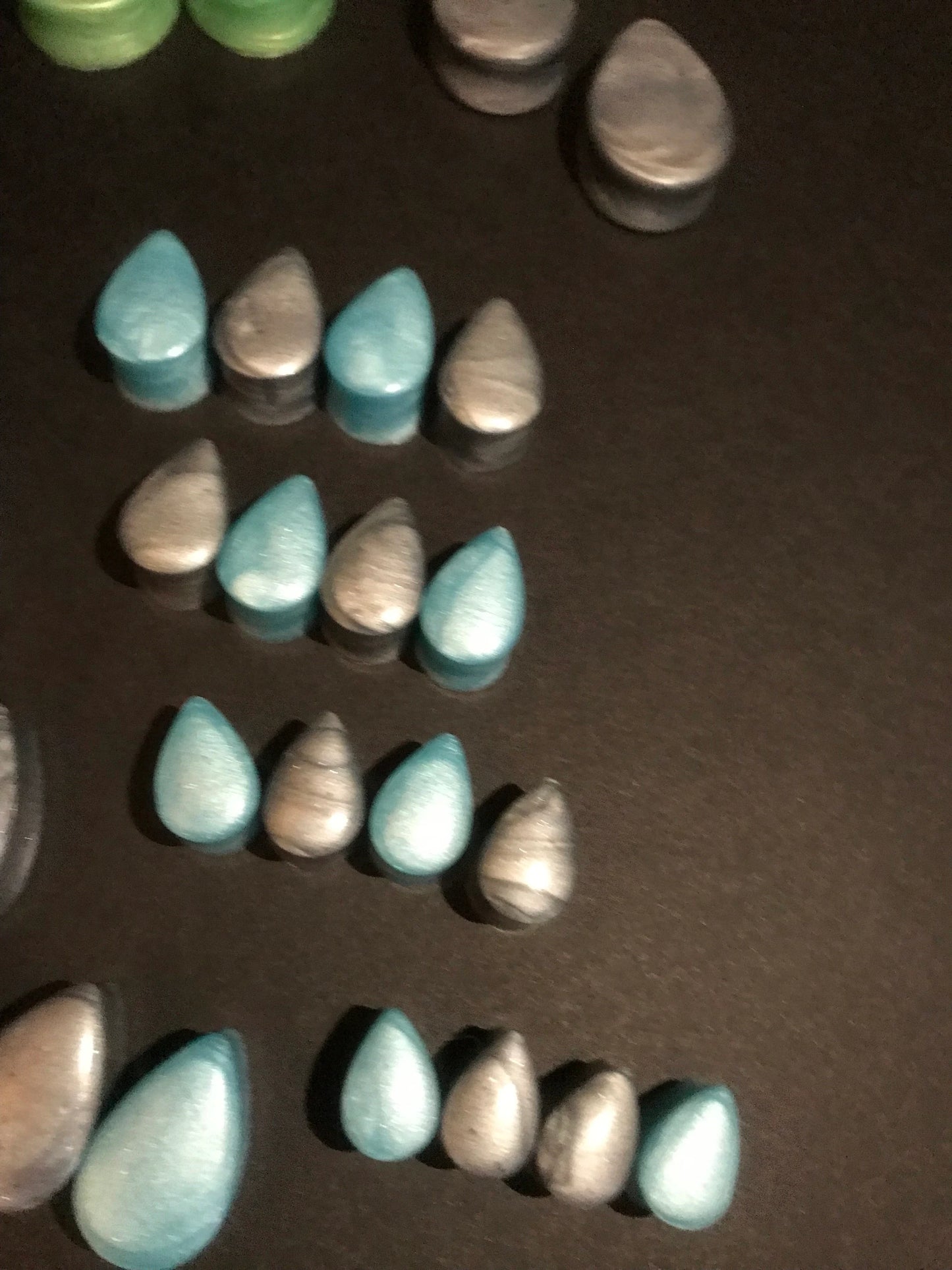 Solid Silicone Tear Drop Plugs Sizes 10mm-18mm