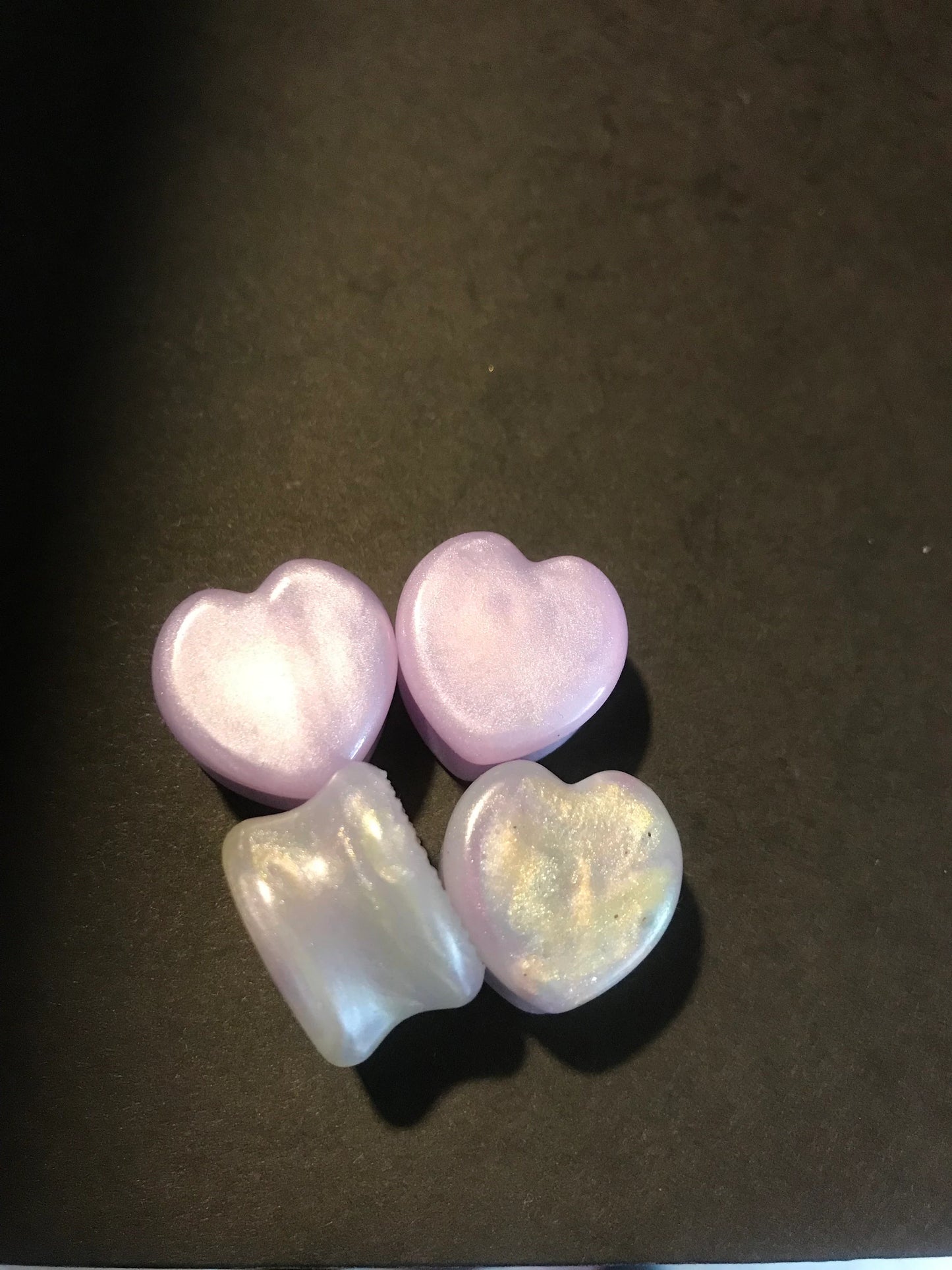 Solid Silicone “ Heart Shaped” Plugs Sizes 14mm-20