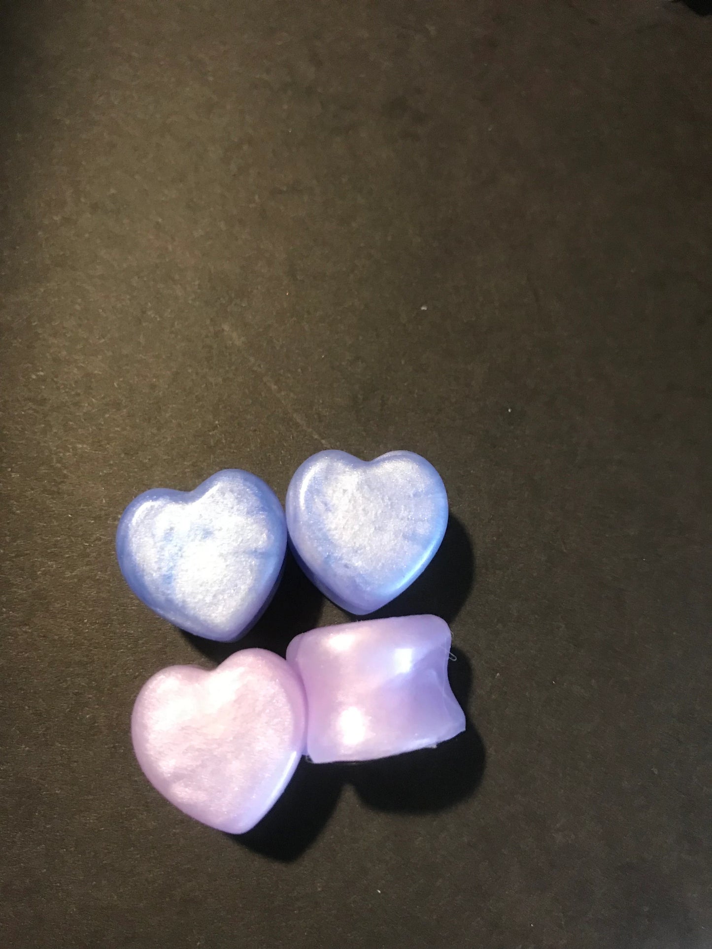 Solid Silicone “ Heart Shaped” Plugs Sizes 14mm-20