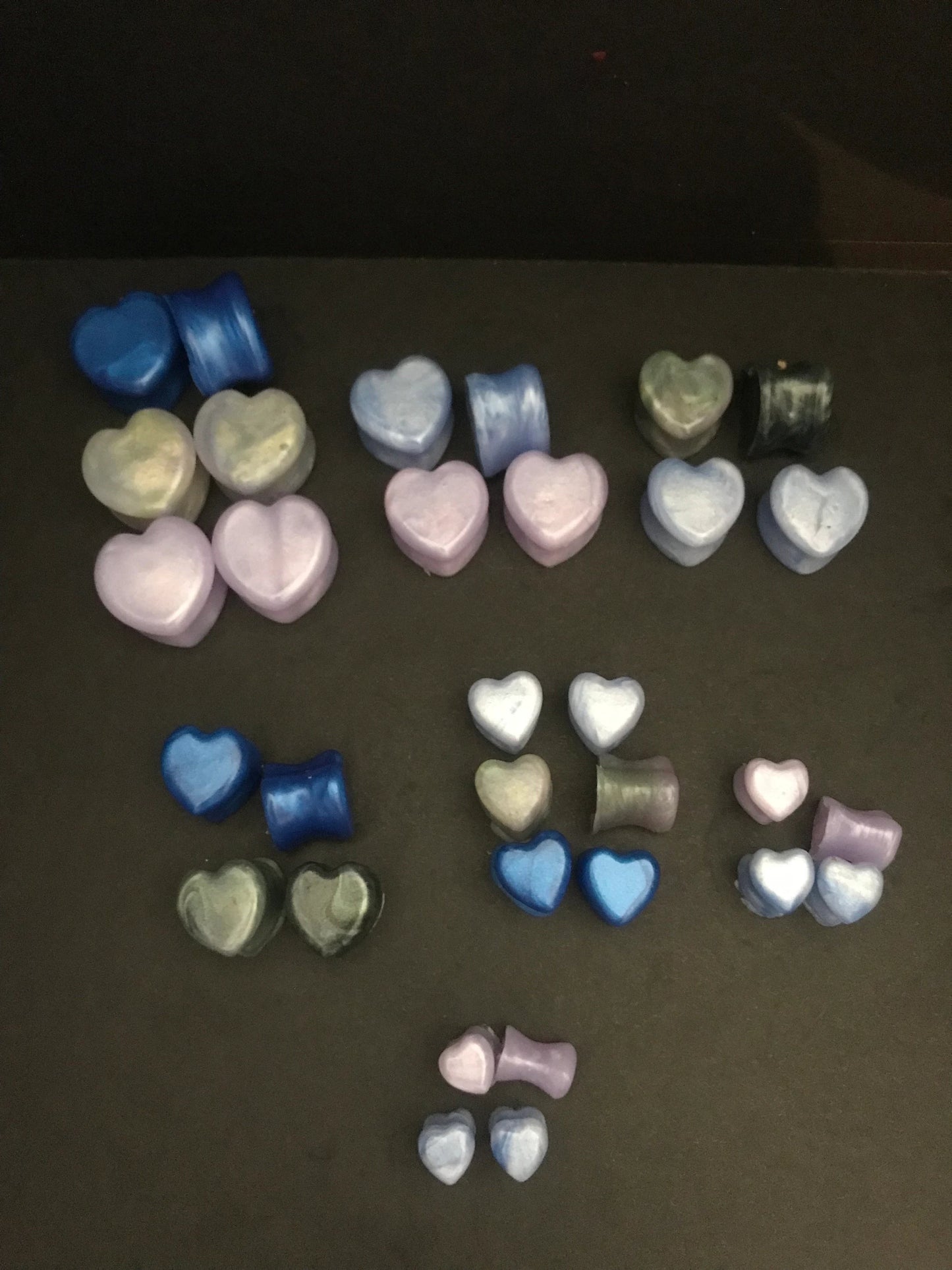 Solid Silicone “Heart Shaped” Plugs Sizes 6mm-12mm
