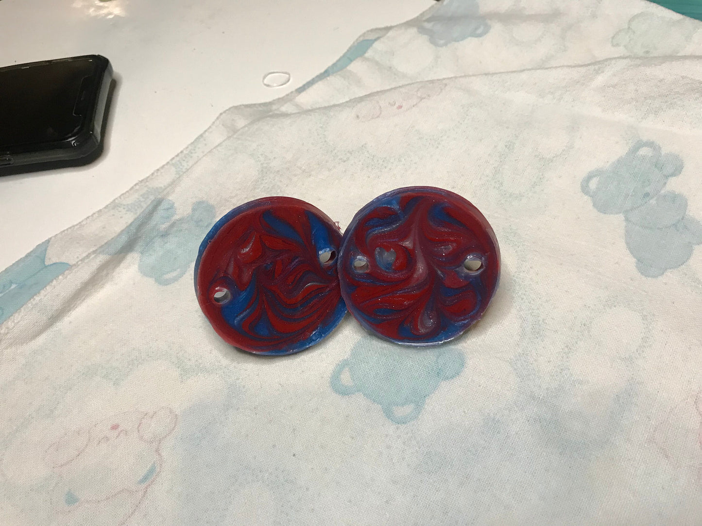 Adult Solid Silicone “Red and Blue” Adult Pacifiers