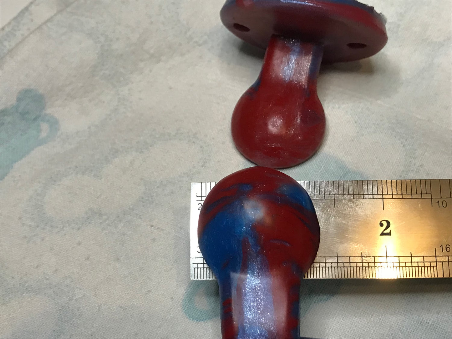 Adult Solid Silicone “Red and Blue” Adult Pacifiers