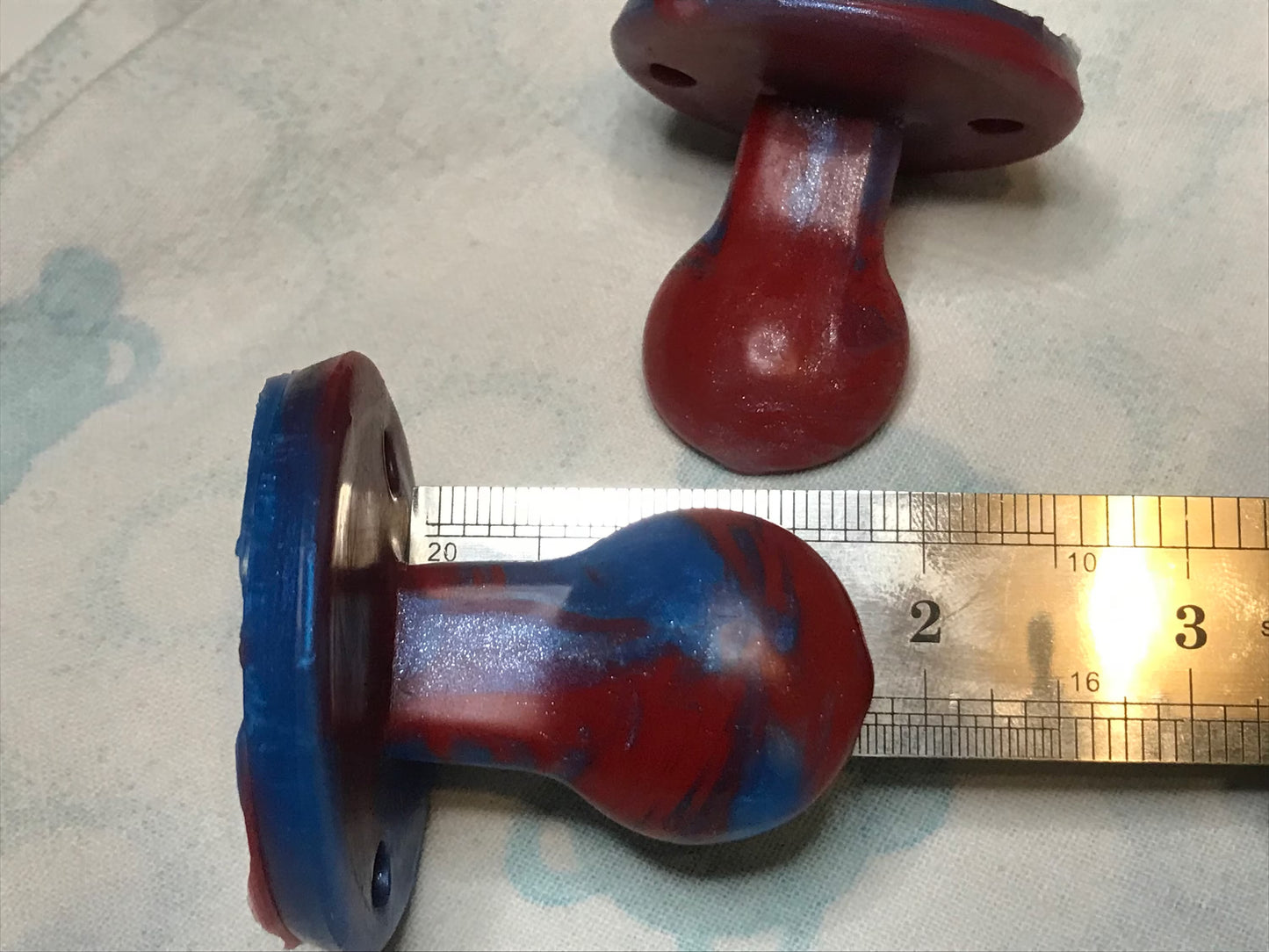 Adult Solid Silicone “Red and Blue” Adult Pacifiers