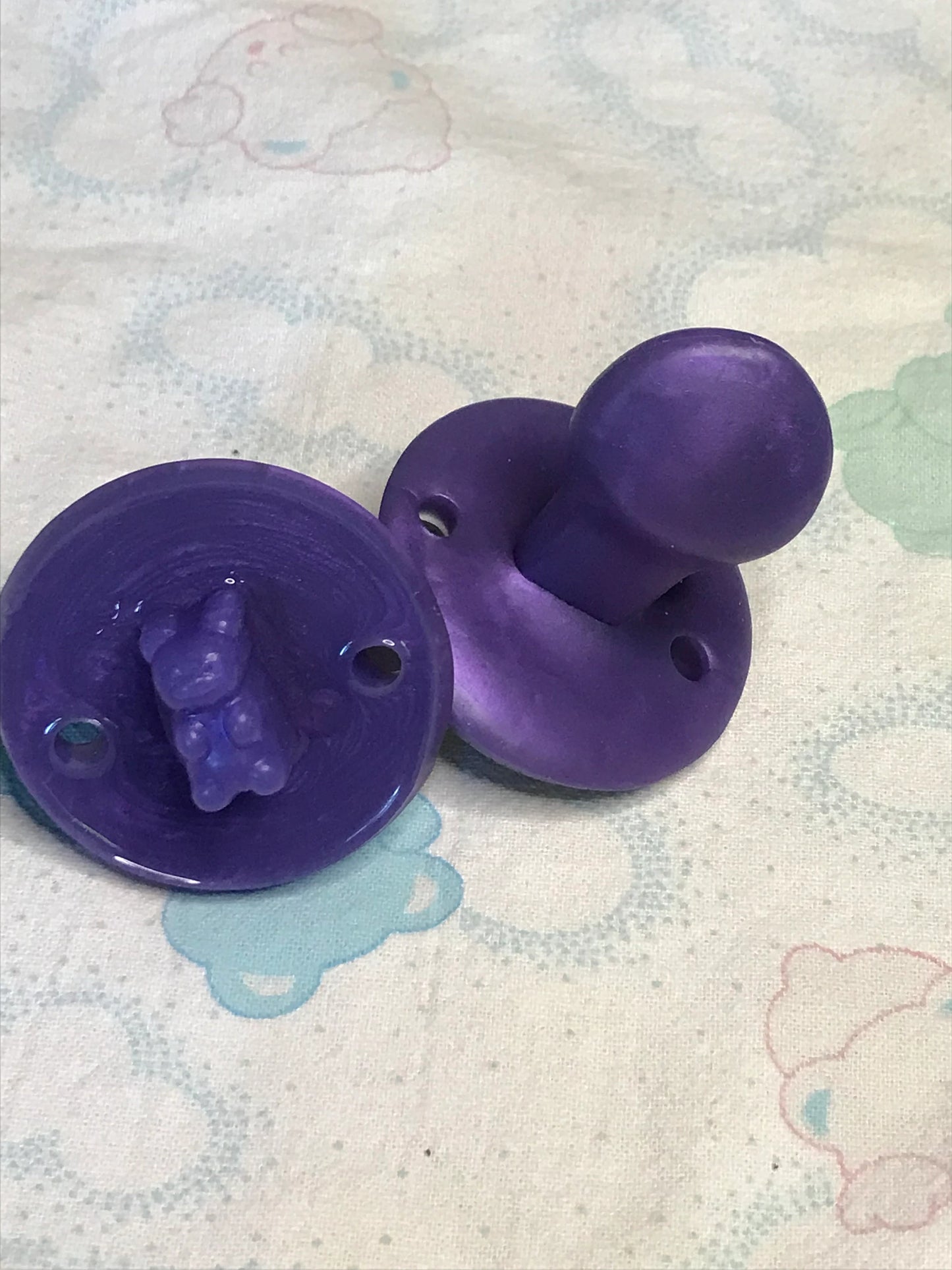 Adult Solid Silicone Adult Pacifier with Squishy Bear