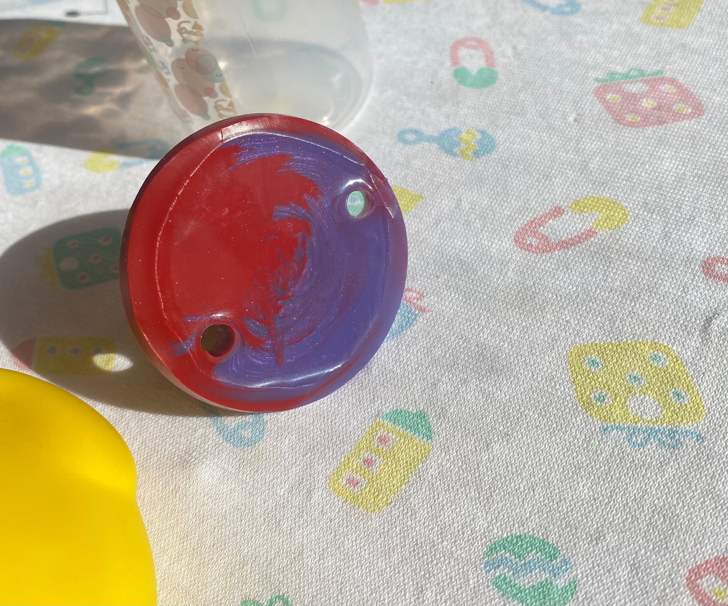 Purple/Red Solid Silicone Adult Pacifiers