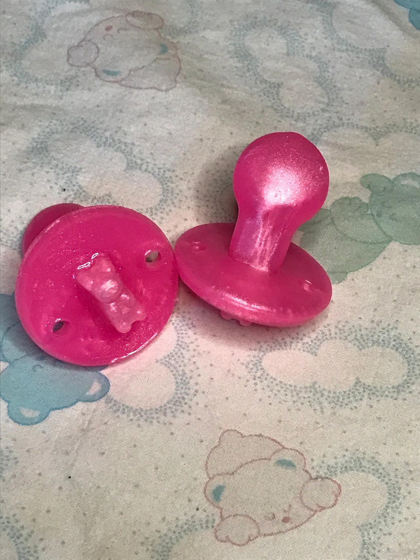Adult Solid Silicone Adult Pacifier with Squishy Bear