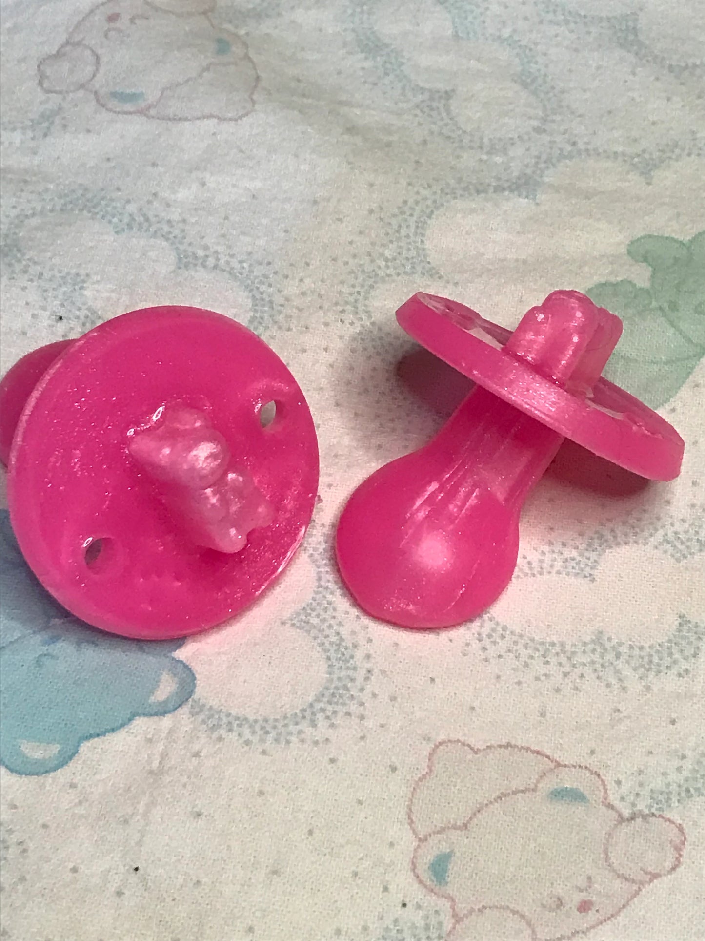 Adult Solid Silicone Adult Pacifier with Squishy Bear