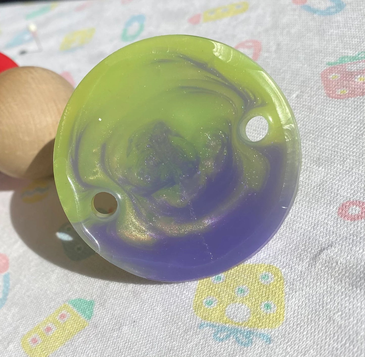 Adult Solid Silicone Purple/Green Adult Pacifiers