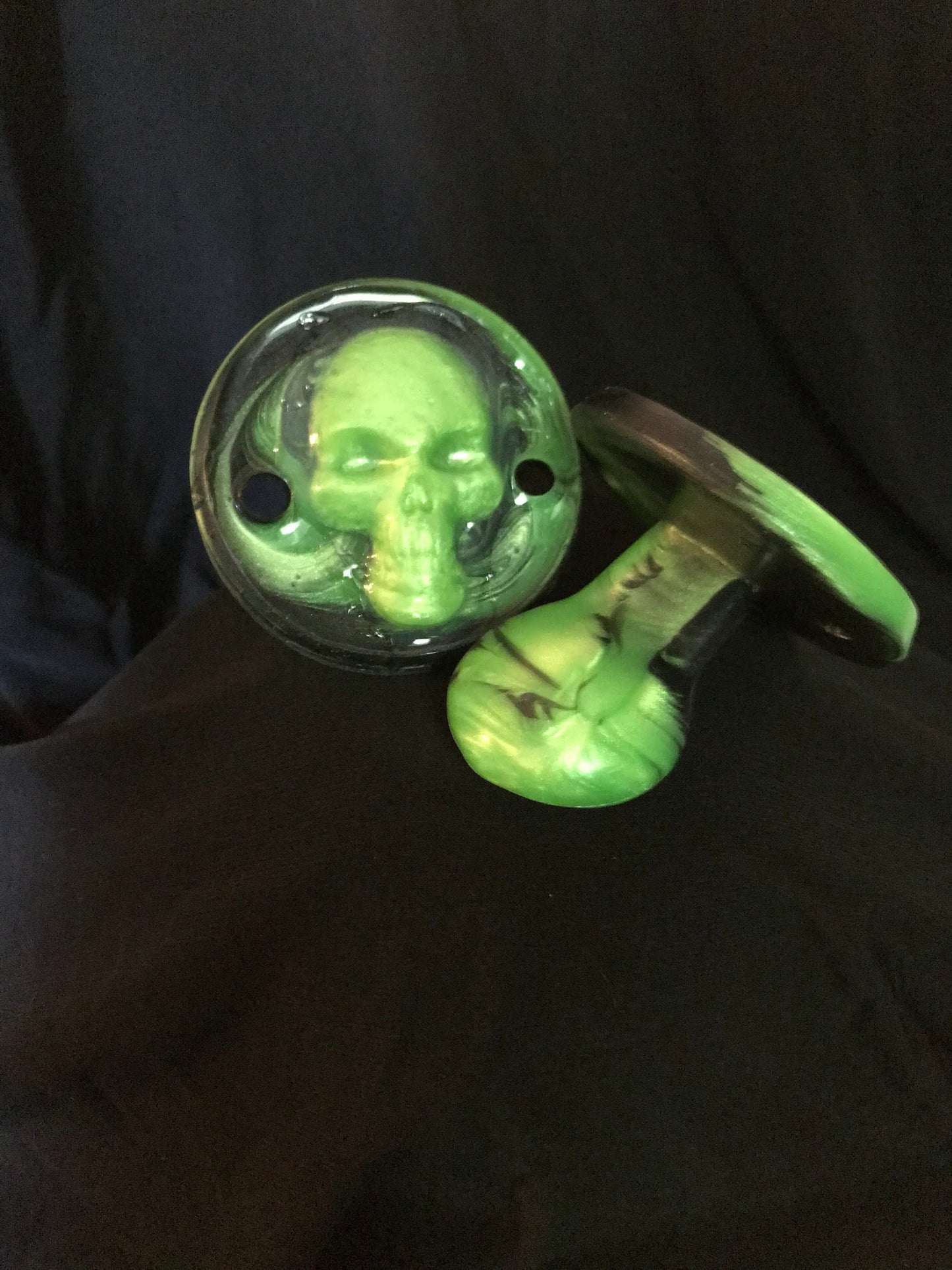 Adult Solid Silicone “Green Skull” Adult Pacifier