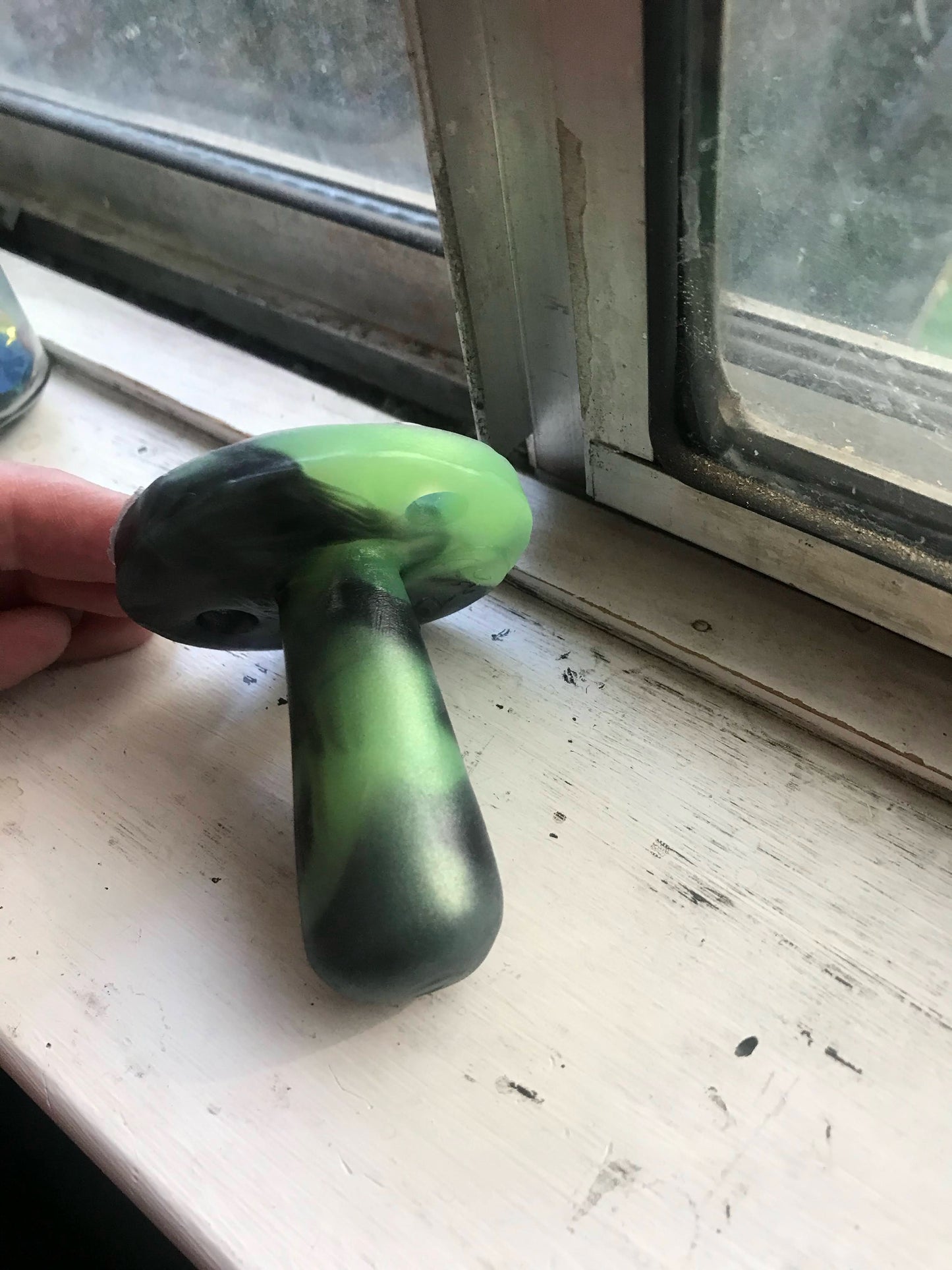 Adult Solid Silicone Black/Green Adult Pacifier