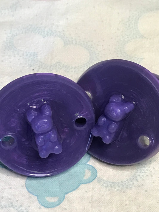 Adult Solid Silicone Adult Pacifier with Squishy Bear