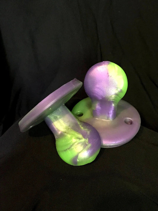 Adult Solid Silicone Purple/Green Adult Pacifiers