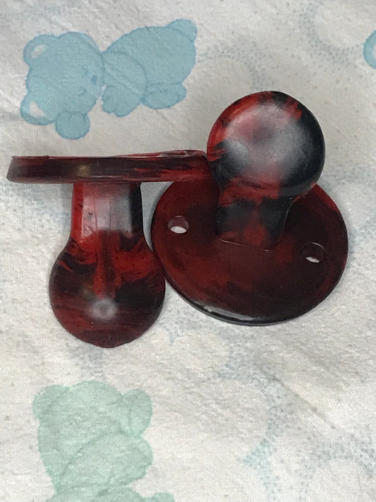 Adult Solid Silicone ‘Red/Black “ Adult Pacifiers